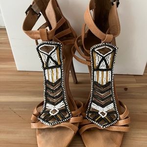 Nine West Tsn Beaded Sandals 10